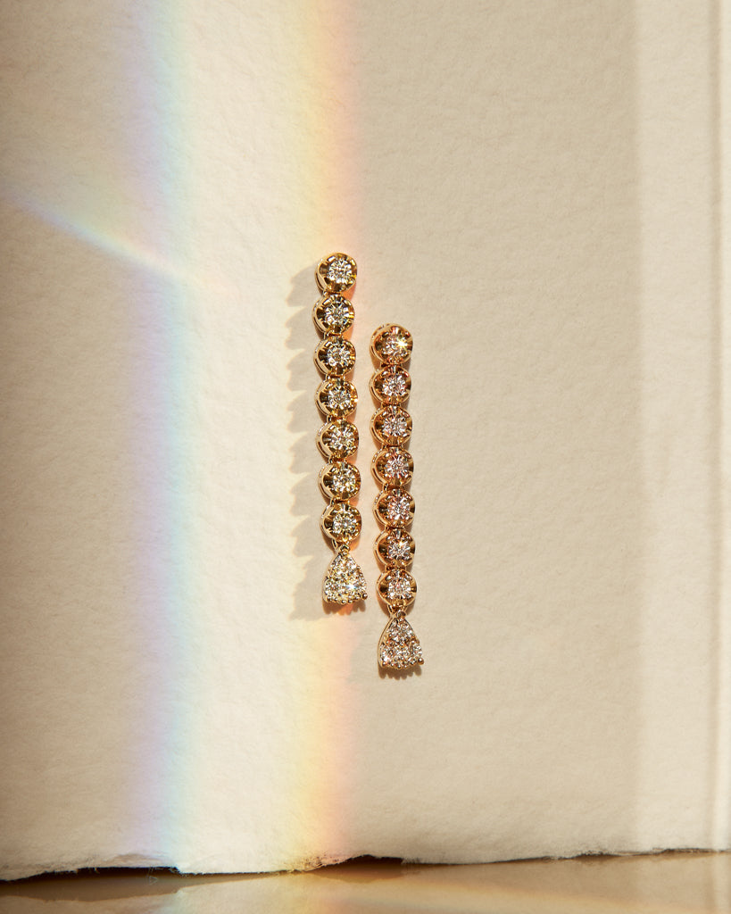 One and Only Diamond Drop Studs - Earrings — detail view