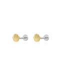 Art Deco Fan Studs in Gold - Earrings