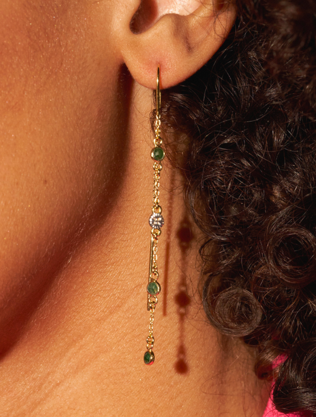 Sitara Earrings - Aventurine - alternate view