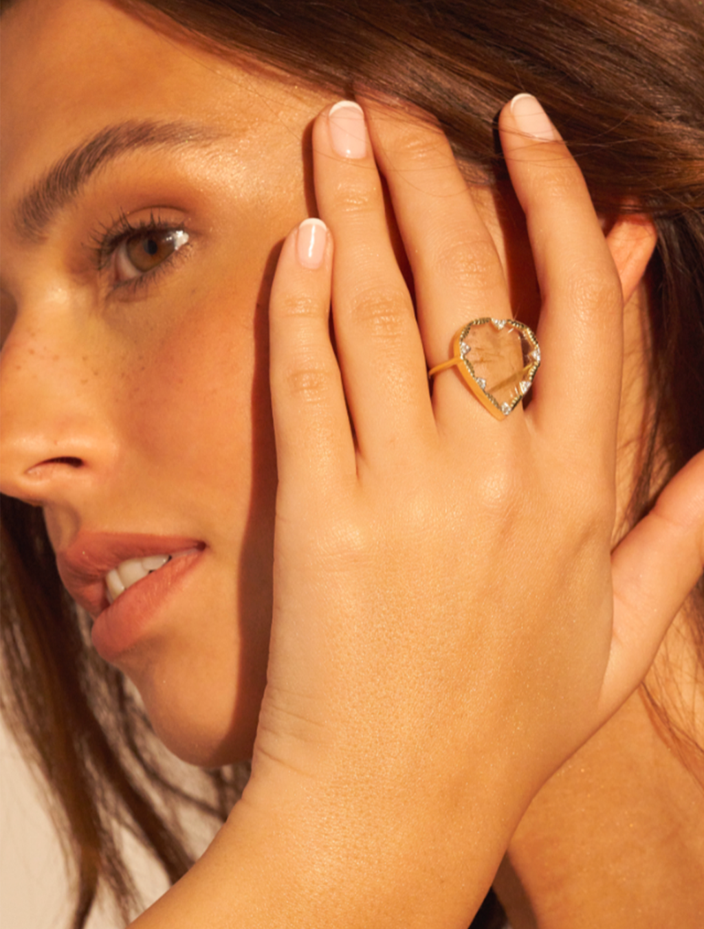 Lima Ring - Quartz Rutilated quartz - detail view