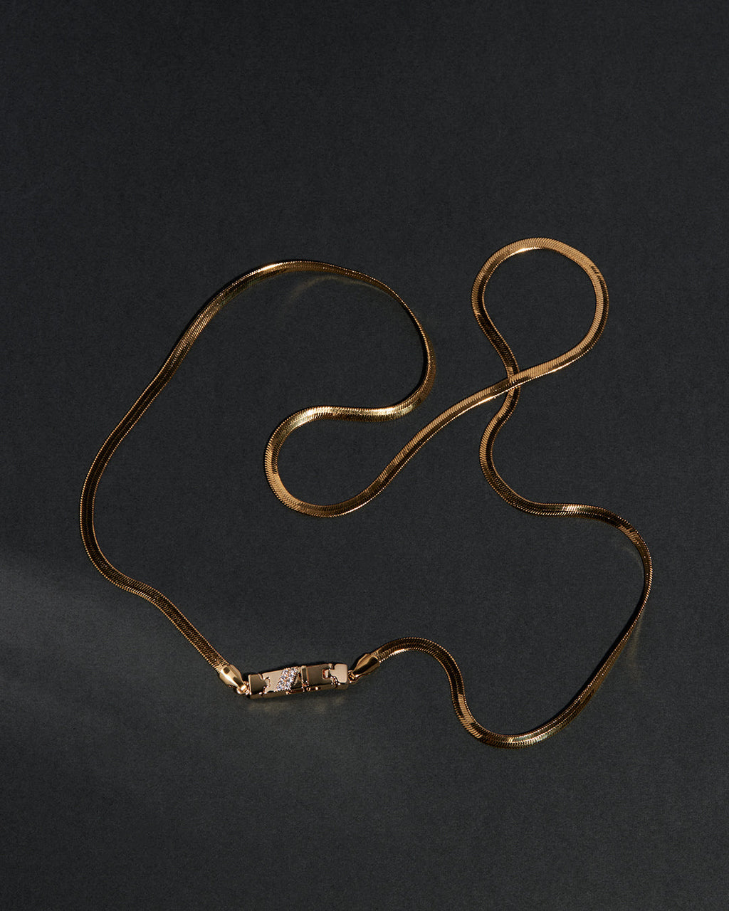BF Herringbone Chain - Gold — alternate angle