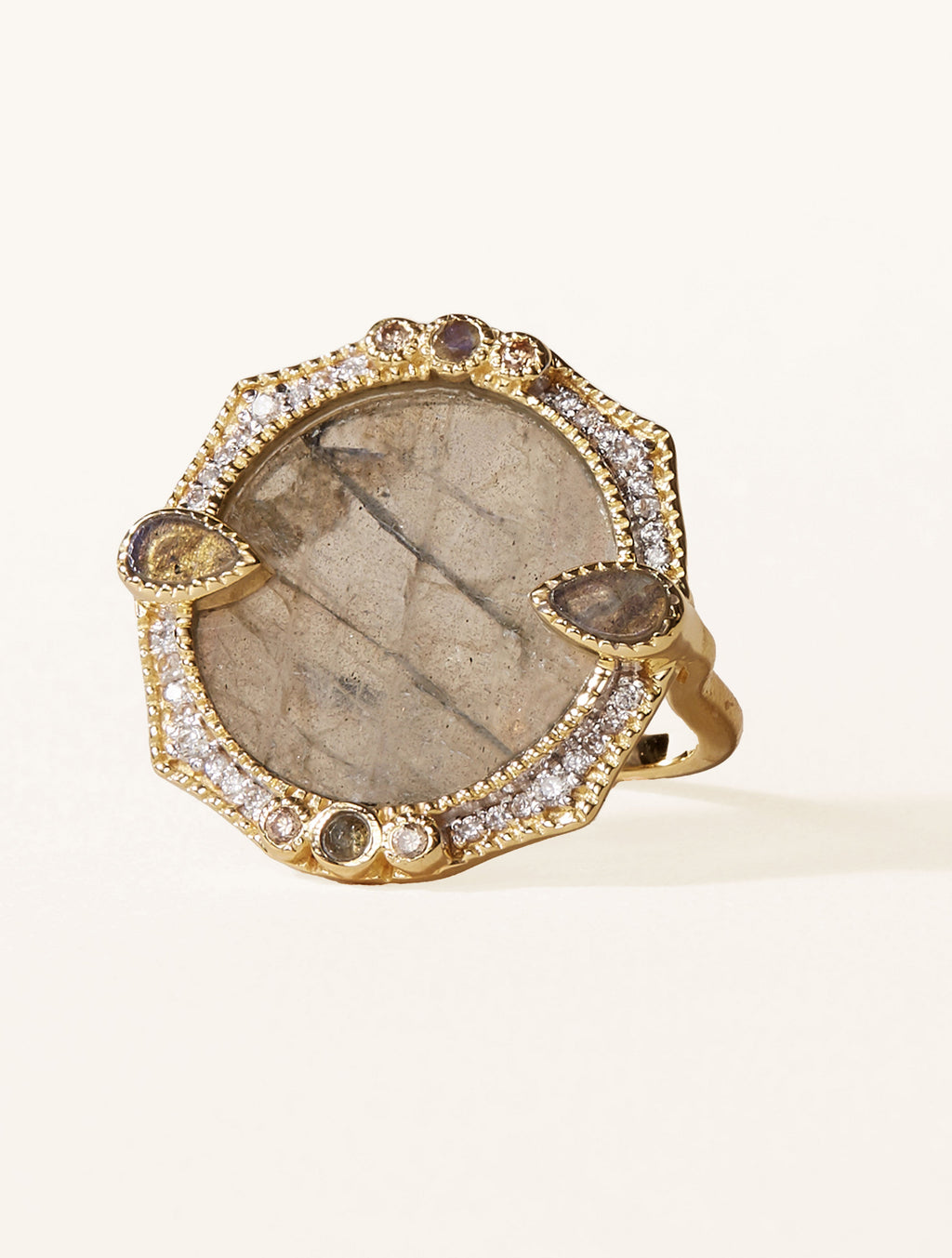 Janih Ring - Labradorite - front view