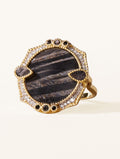 Janih Ring - Textured Onyx - front view