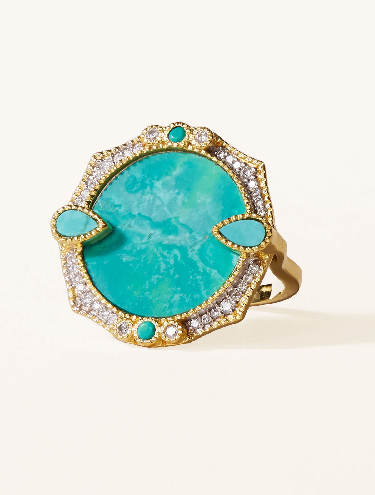 Janih Ring - Turquoise - front view