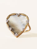 Lima Ring - Grey Mother-of-pearl - front view
