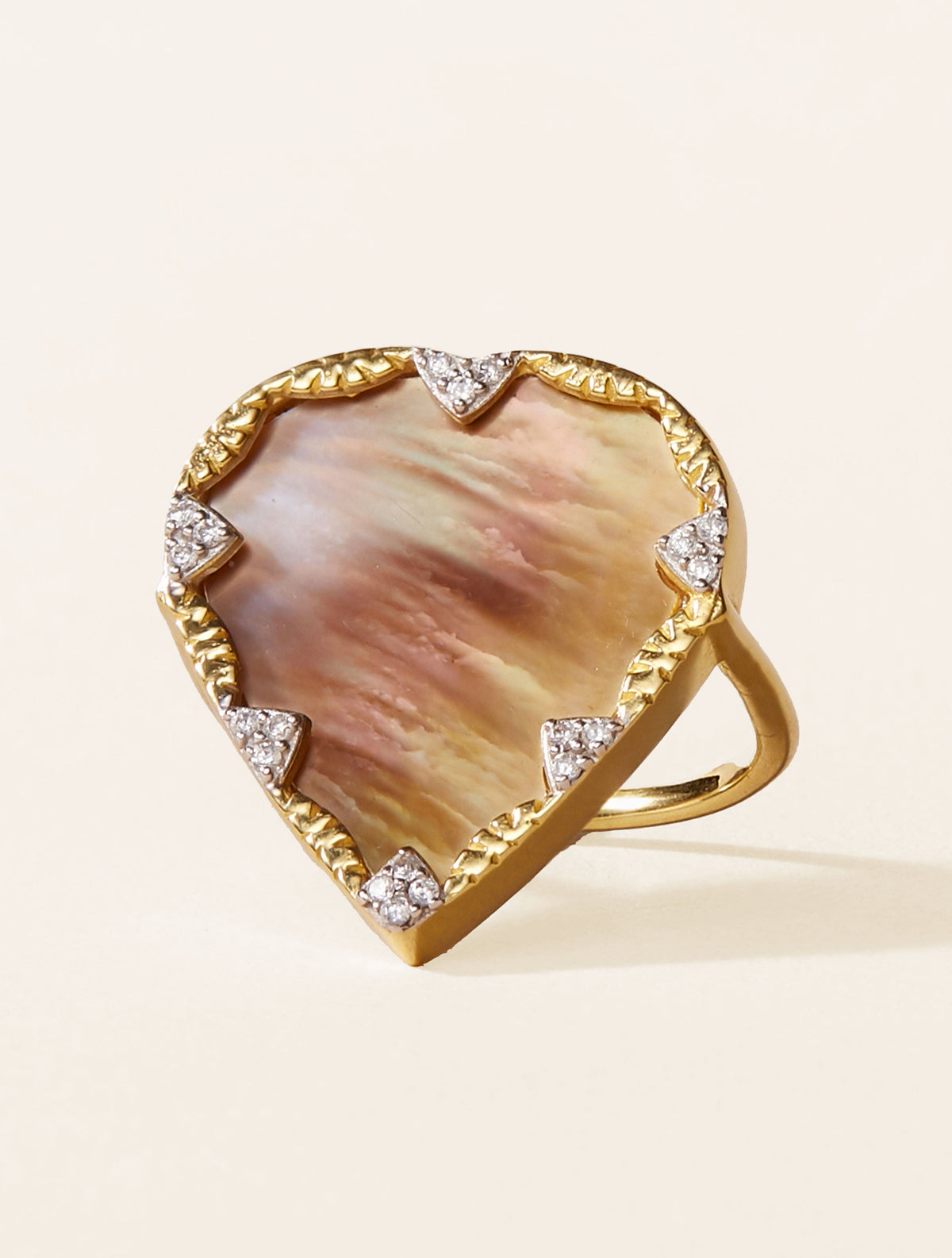 Lima Ring - Pink Mother-of-pearl - front view