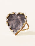 Lima Ring - Textured Onyx - front view