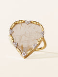 Lima Ring - Quartz Rutilated quartz - front view