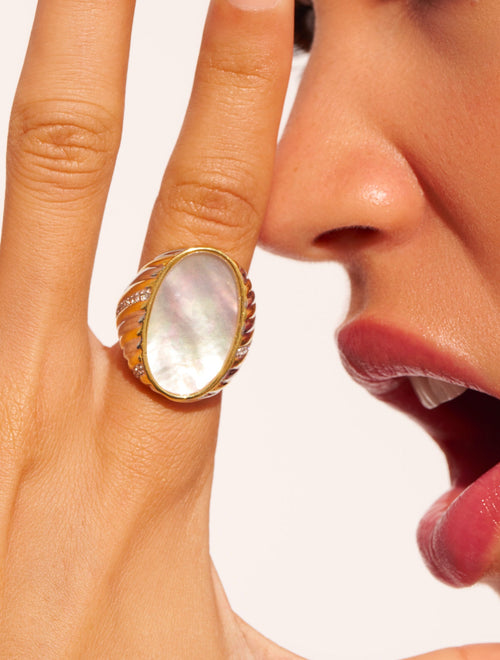 Amara Ring - Mother-of-pearl - alternate view