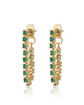 Ballier Chain Studs - Emerald Green - Gold