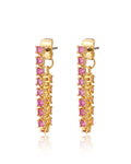 Ballier Chain Studs - Pink - Gold