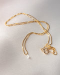 Bella Diamond Charm Necklace in White Gold