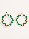 Héra Earrings - Green Onyx - front view