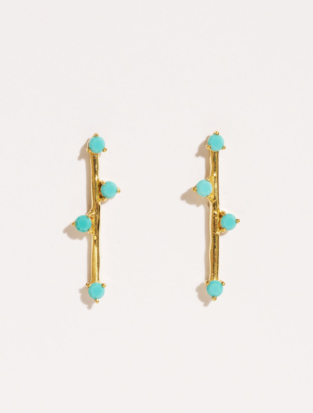 Delia Earrings - Turquoise - front view