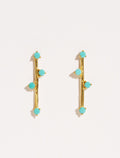Delia Earrings - Turquoise - front view