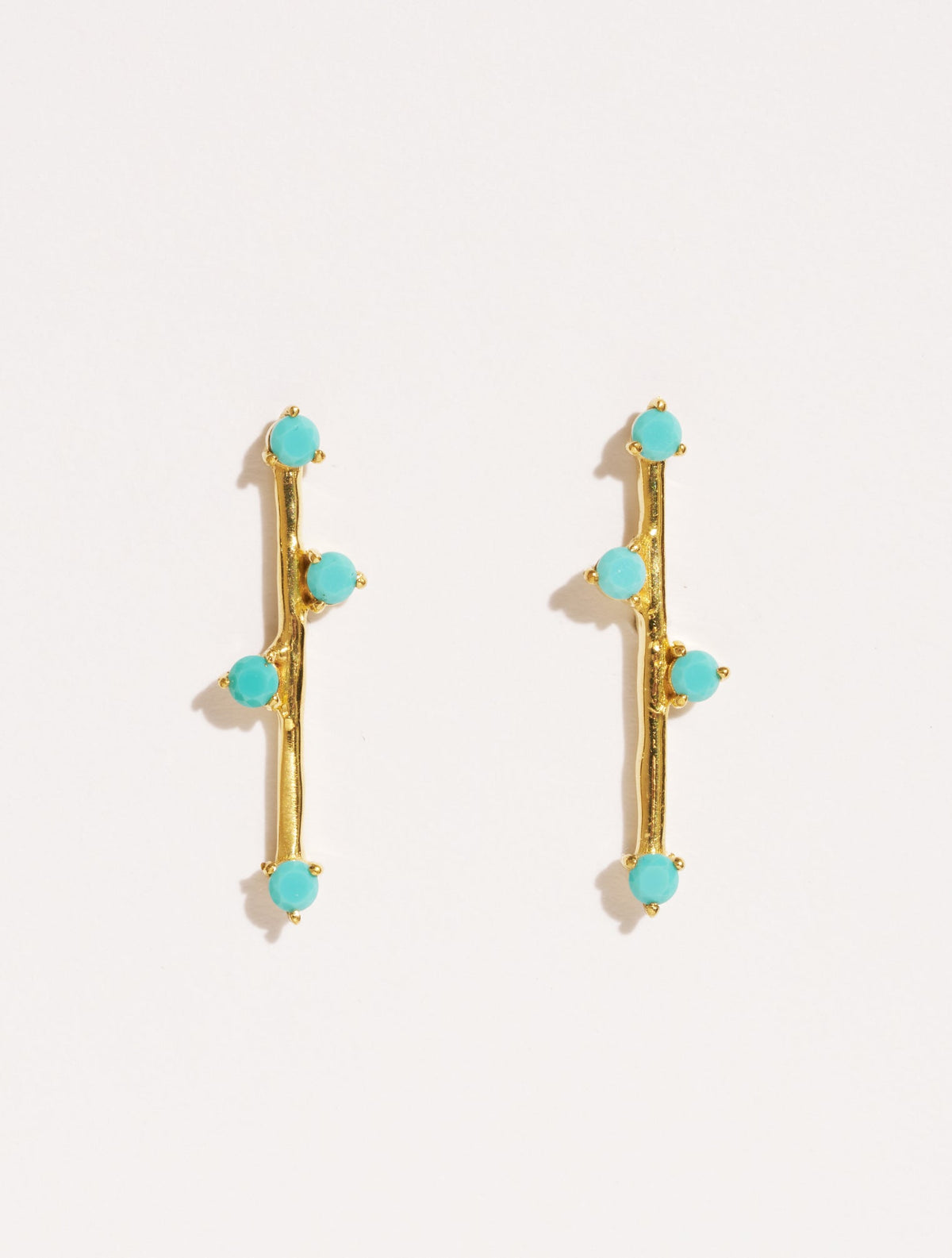 Delia Earrings - Turquoise - front view