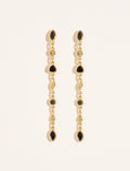 Macha Earrings - Textured Onyx - front view