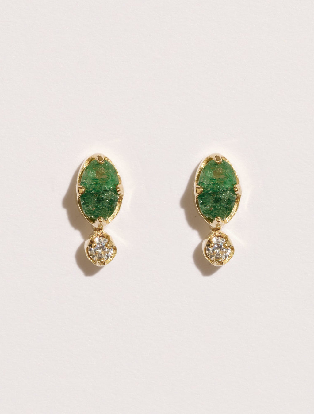 Mani Earrings - Aventurine - front view