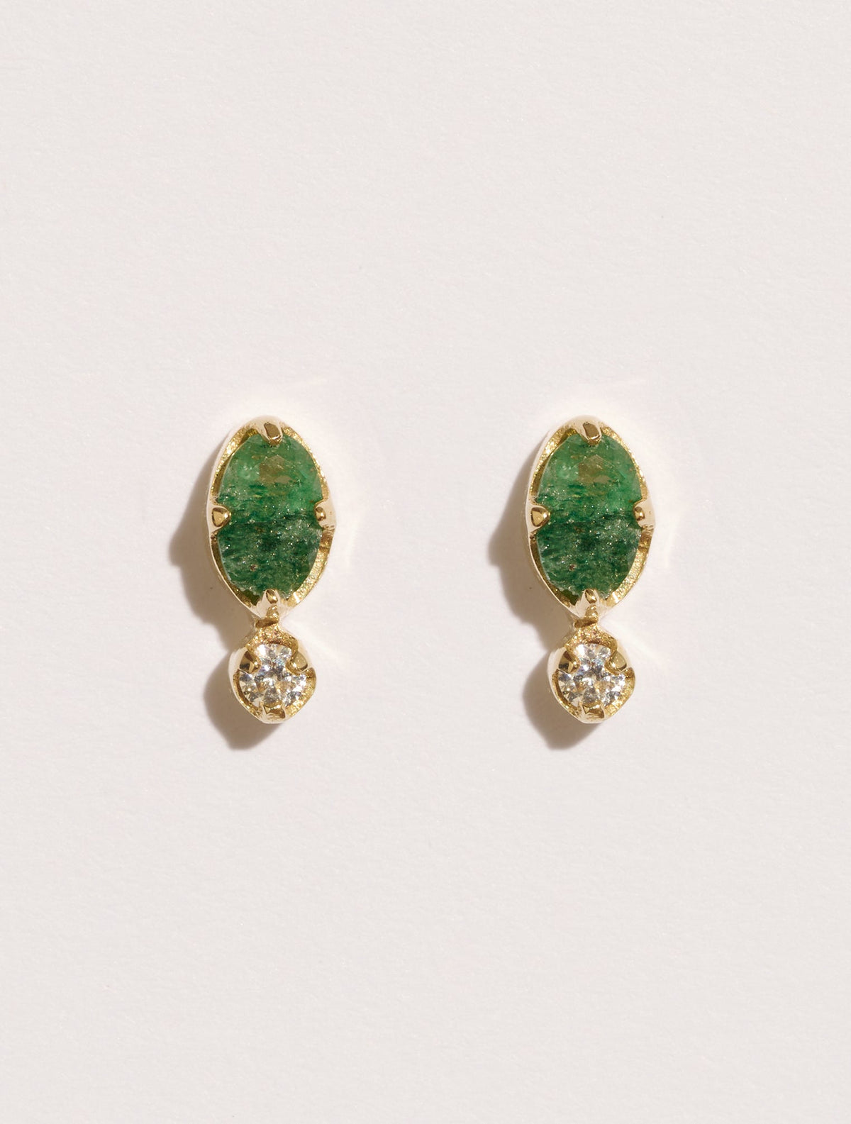 Mani Earrings - Aventurine - front view