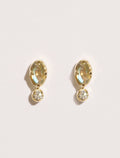Mani Earrings - Labradorite - front view