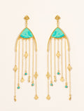 Mina Earrings - Turquoise - front view
