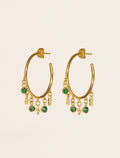 Nati Earrings - Aventurine - front view
