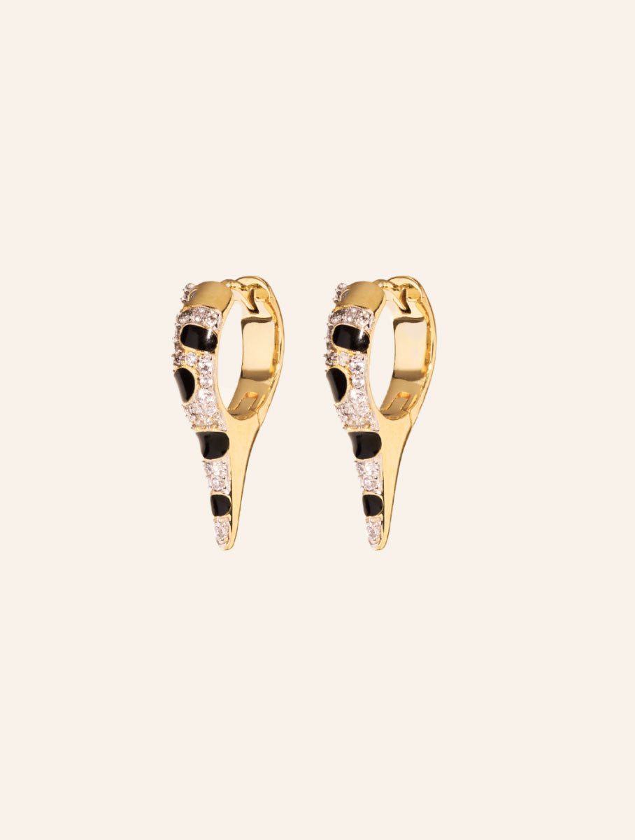 Ranee Earrings - Black - front view