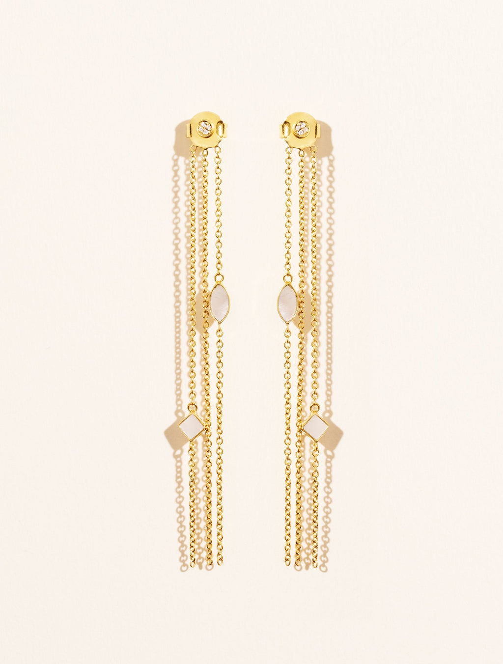 Shayan Earrings - Mother-of-pearl - front view