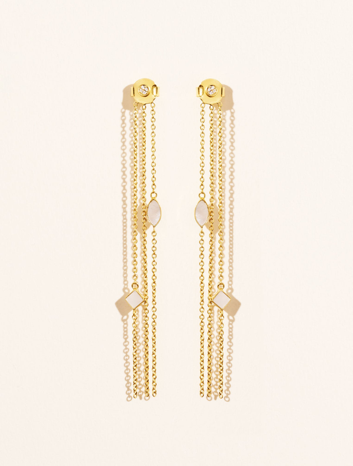 Shayan Earrings - Mother-of-pearl - front view