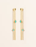 Shayan Earrings - Turquoise - front view