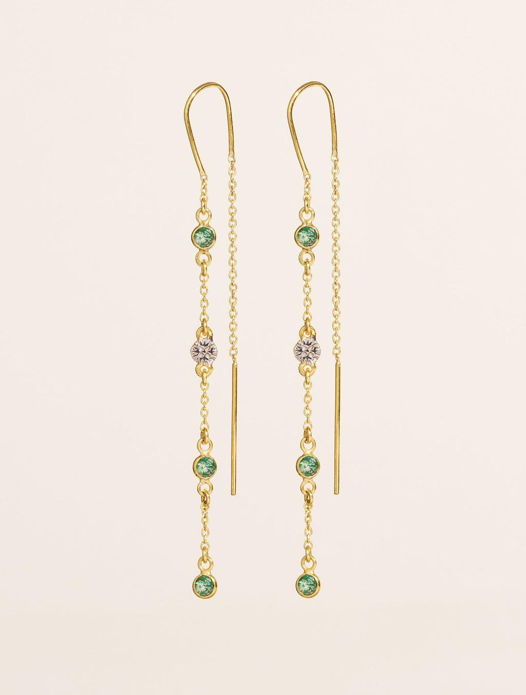 Sitara Earrings - Aventurine - front view