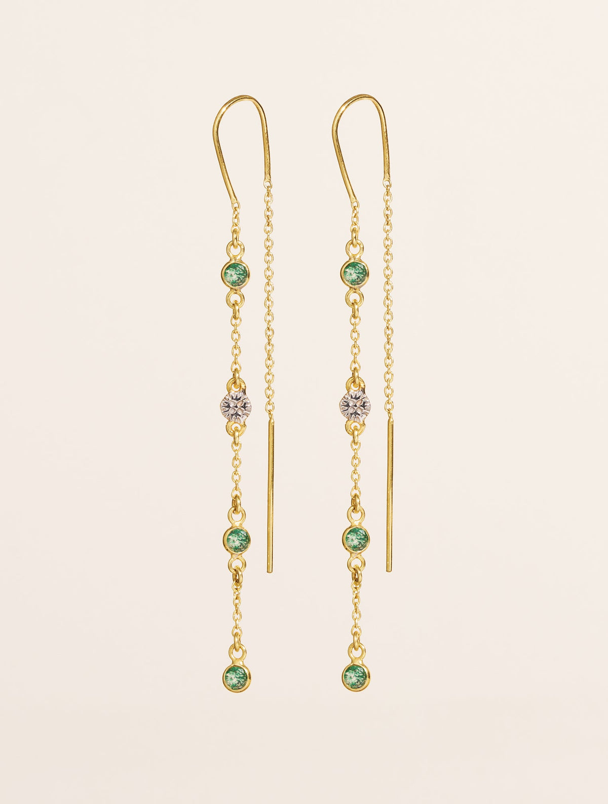 Sitara Earrings - Aventurine - front view