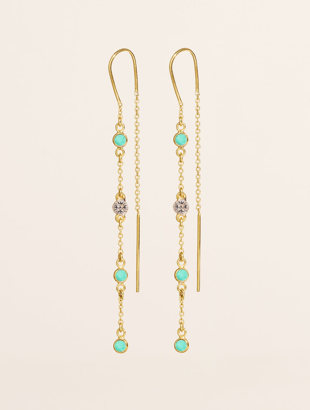 Sitara Earrings - Turquoise - front view