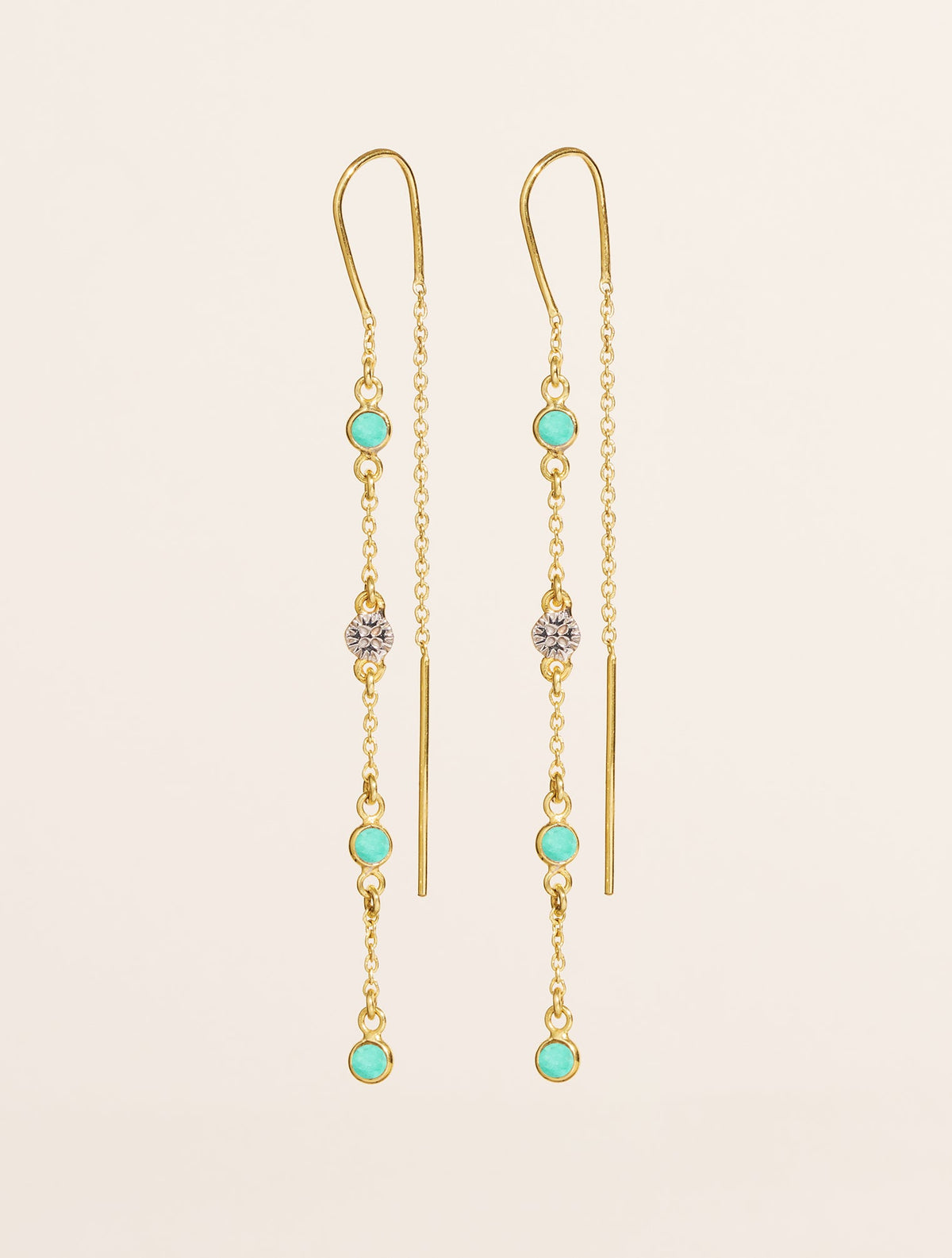 Sitara Earrings - Turquoise - front view