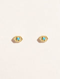 Tara Earrings - Turquoise - front view
