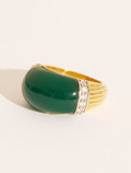 Amenza Ring - Green Onyx - front view