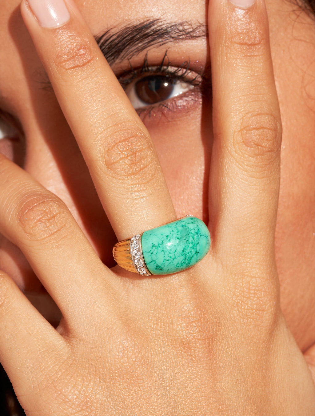 Amenza Ring - Turquoise - alternate view