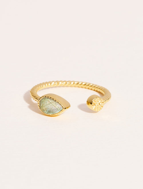 Bali Ring - Labradorite - front view