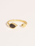 Bali Ring - Textured Onyx - front view
