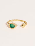 Bali Ring - Green Onyx - front view