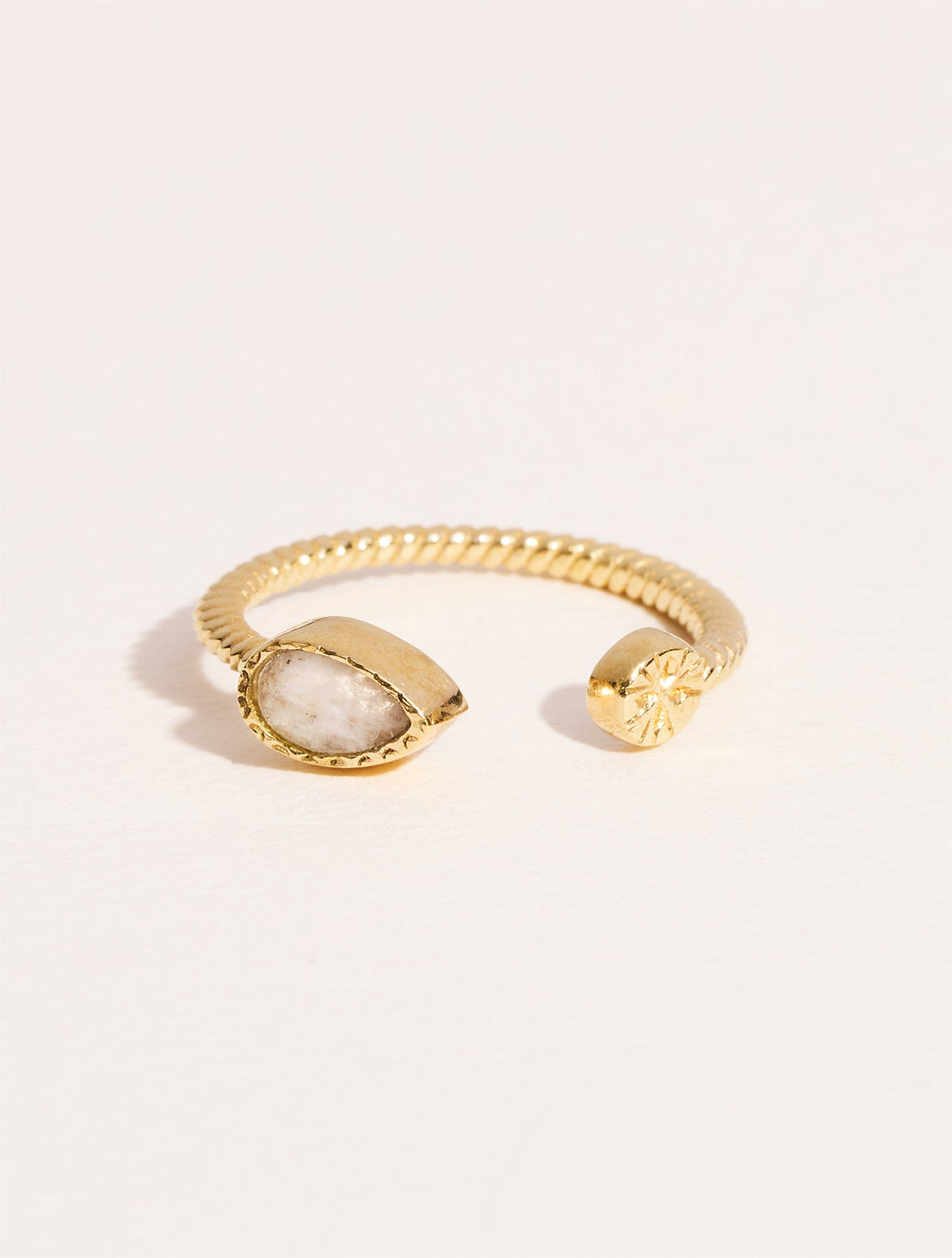 Bali Ring - Stone of Moon - front view