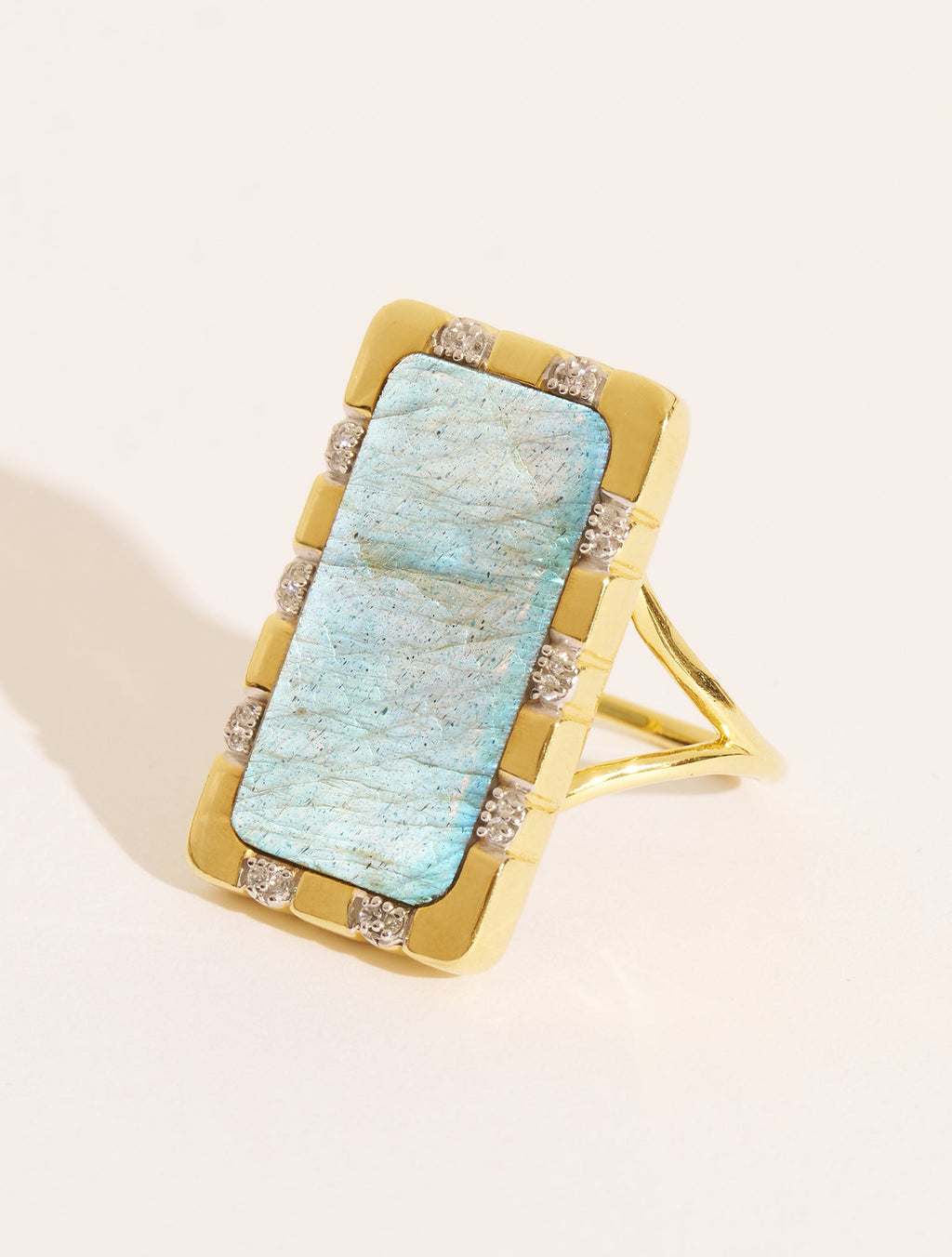 Bianca Ring - Labradorite - front view
