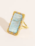 Bianca Ring - Labradorite - front view