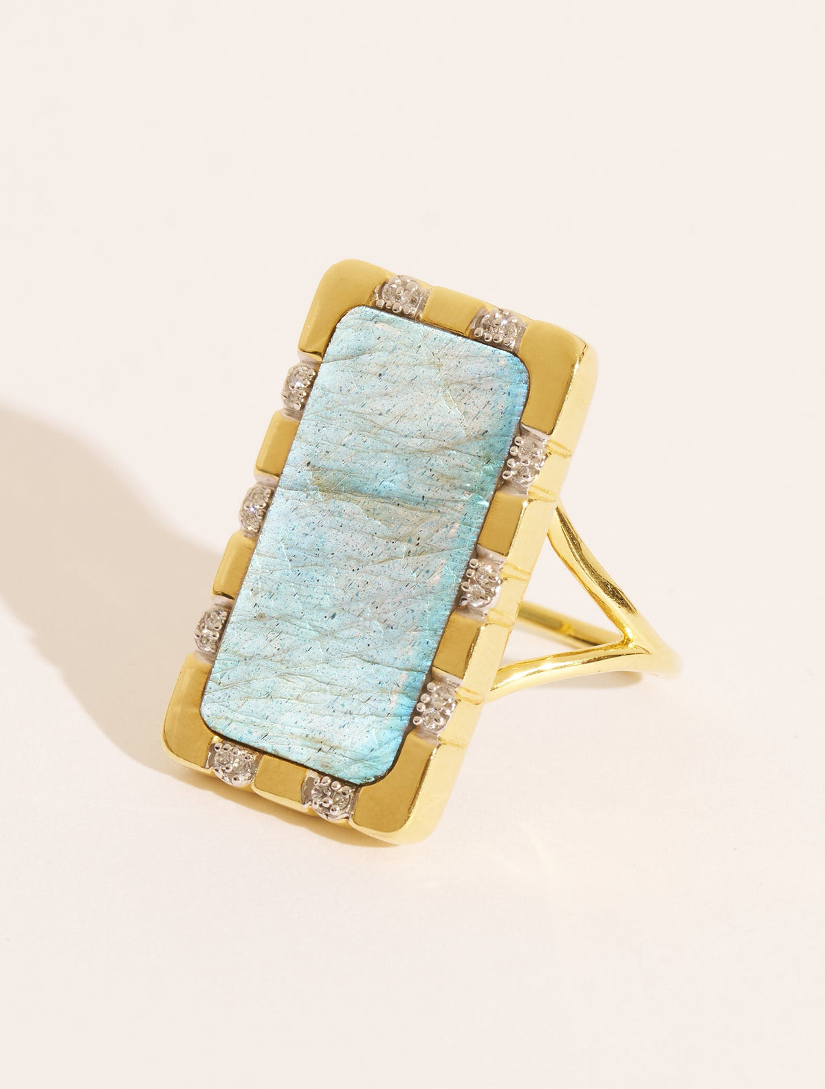 Bianca Ring - Labradorite - front view