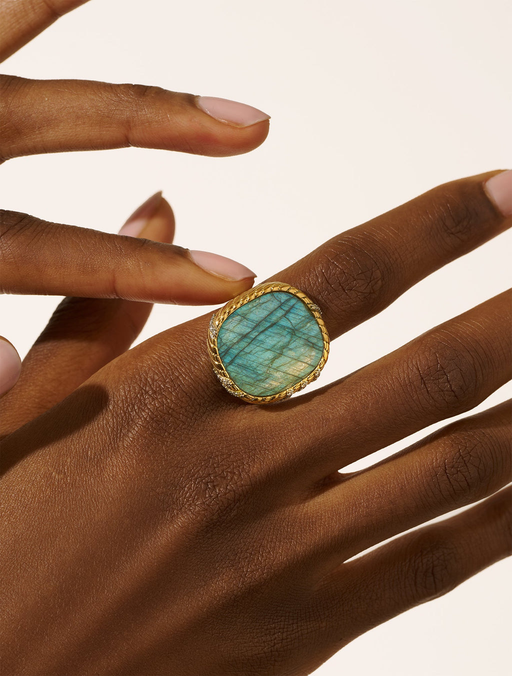 Dona Ring - Labradorite - alternate view