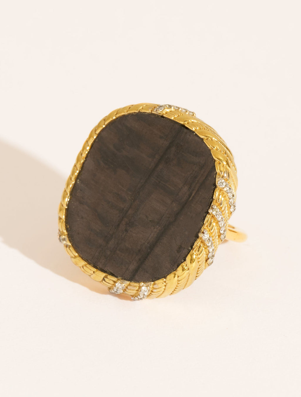 Dona Ring - Textured Onyx - front view