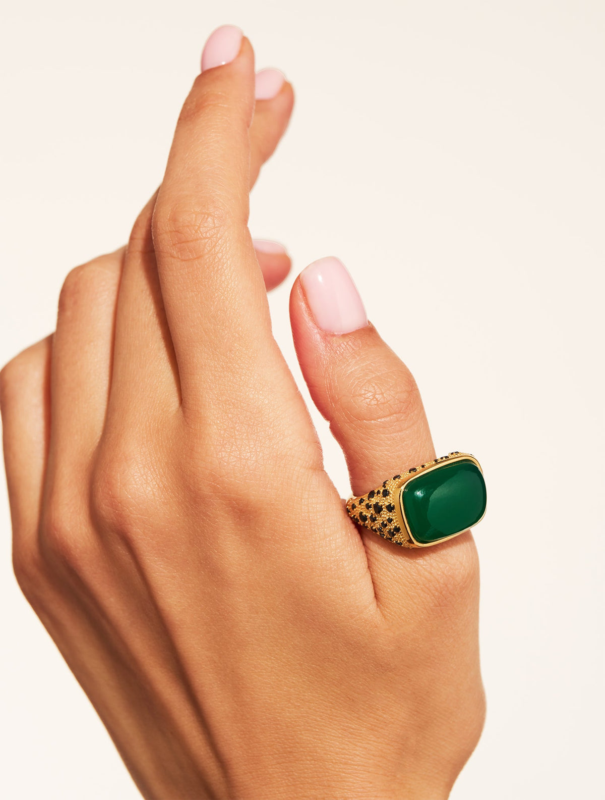 Empreinte Ring - Green Onyx - alternate view