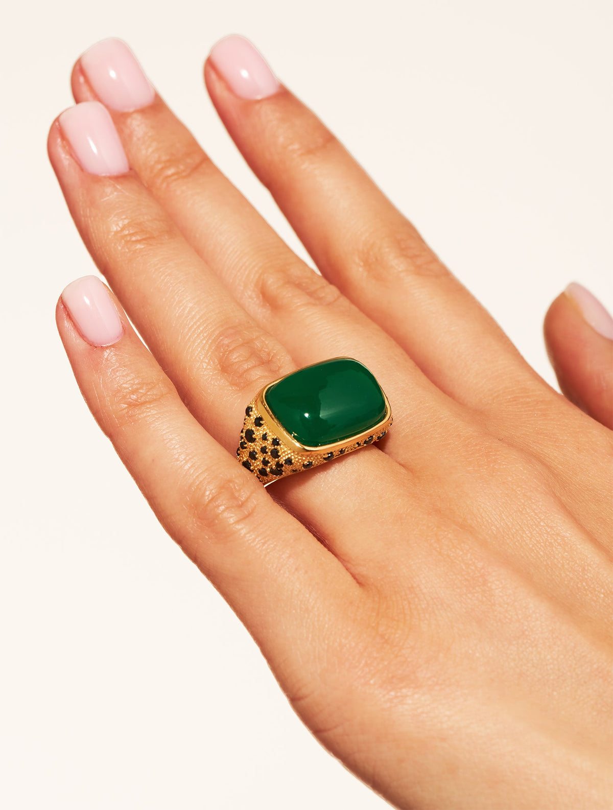 Empreinte Ring - Green Onyx - detail view
