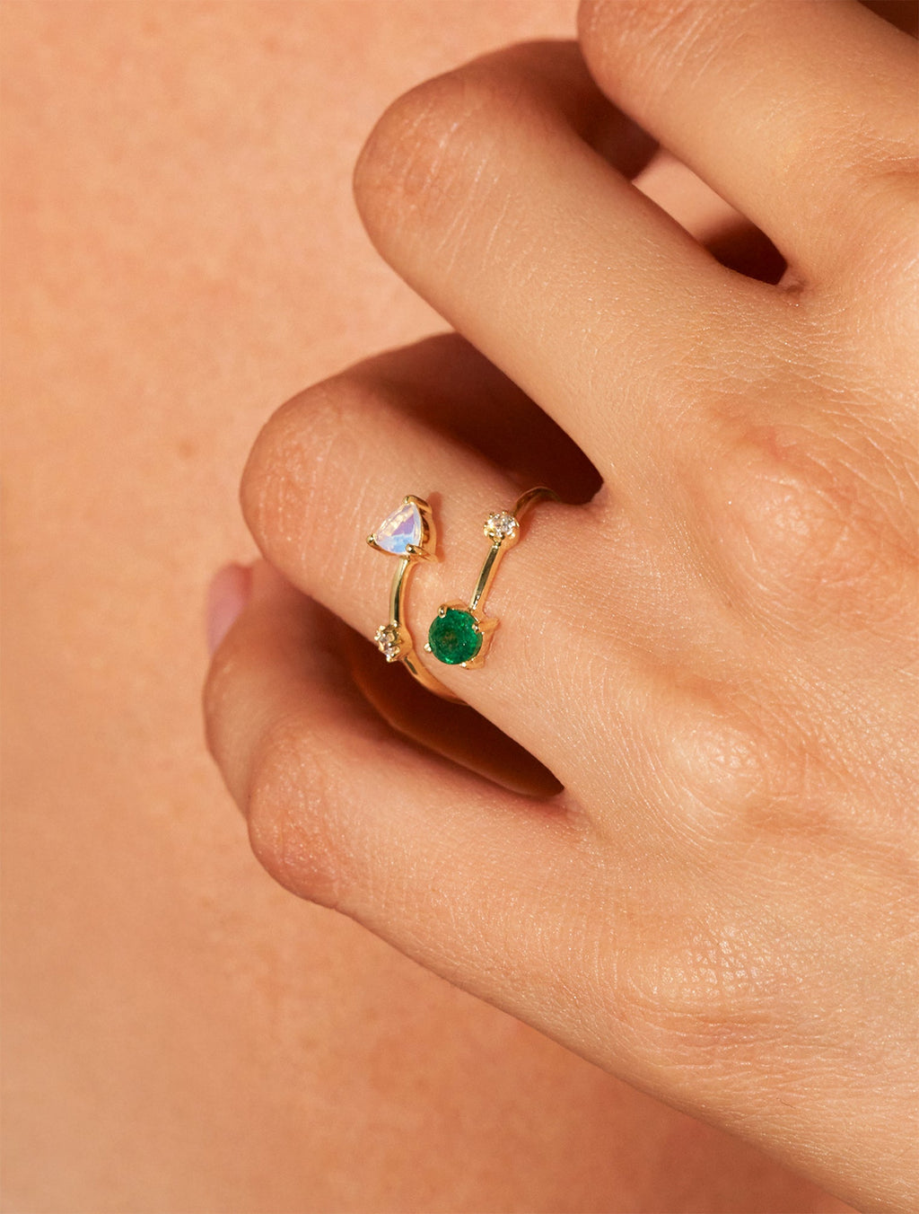 Galia Ring - Aventurine and Opalite - alternate view