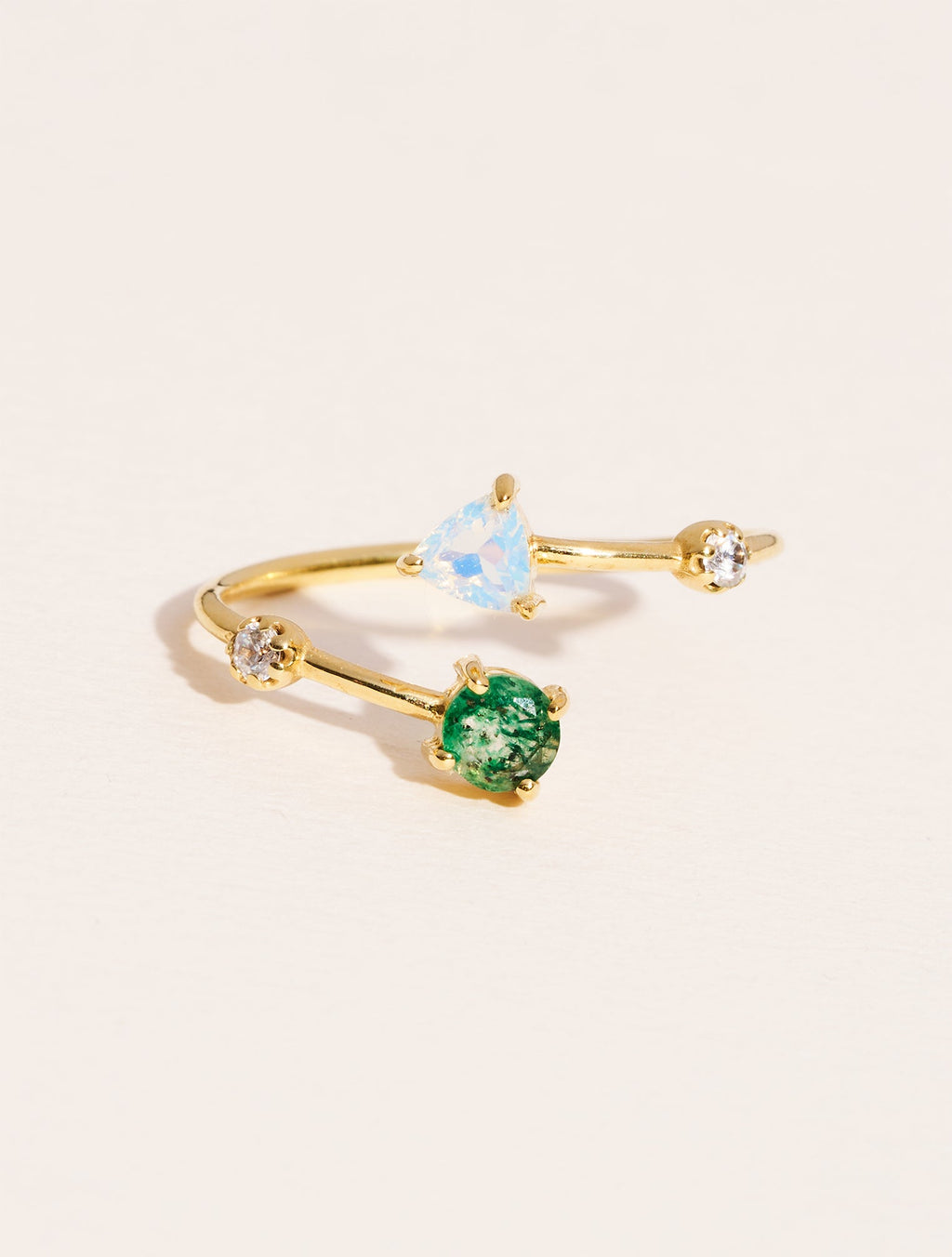 Galia Ring - Aventurine and Opalite - front view